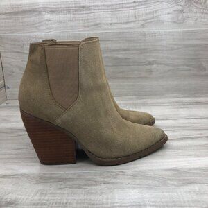 BP Ankle Boots Women’s 8 Lex Brown Suede Chelsea Slip On Booties
